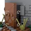 Military Architecture MOC Building Blocks DIY Base Defense Wall Postwar Breakage House Scene Model Assembly Bricks Toys For Kids