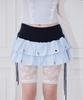 Chelikwili Soft Punk Eyelet Skirt - Blue
