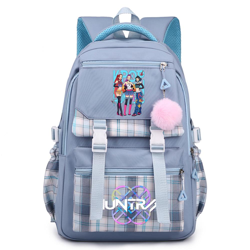 Niedlicher Cartoon K-Pop Aufdruck Rucksack mit großem Fassungsvermögen für Teenager Schüler Mädchen Junge Schultasche Buchtasche Kindergeschenk Damen Wasserdichte Reisetasche Mochila