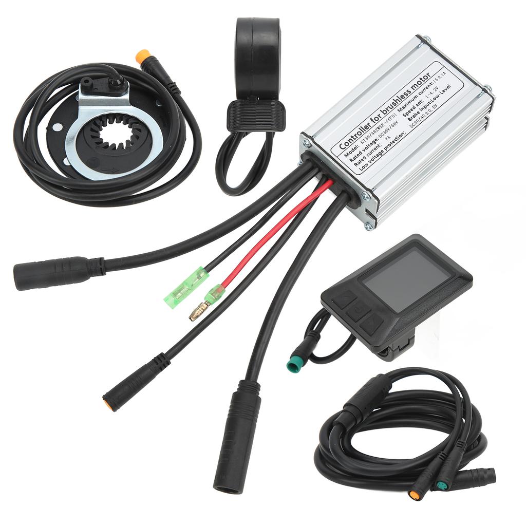Kontroler silnika roweru elektrycznego 15A Kontroler prędkości 36V 48V z panelem LCD7C Kabel 1 do 2 W pełni