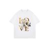 Black Oversized T Shirt Love Floral Print Graphic Tee For Casual Wear And Everyday Outfits