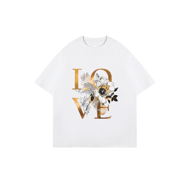 Black Oversized T Shirt Love Floral Print Graphic Tee For Casual Wear And Everyday Outfits