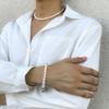 Girl Imitation Pearl Korean Style Bracelet Men Clavicle Chain Fashion Jewelry Necklace Bracelet Set