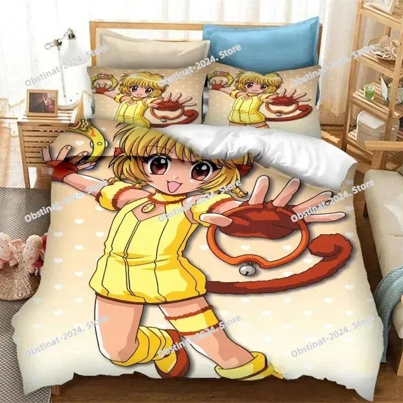 3D Anime Tokyo Mew Bettwäsche-Set Bedrucktes Bettwäsche-Set Mit Kissenbezug Bettdeckenbezug Weich Einzel Doppel Queen Super King Größe Schlafzimmer
