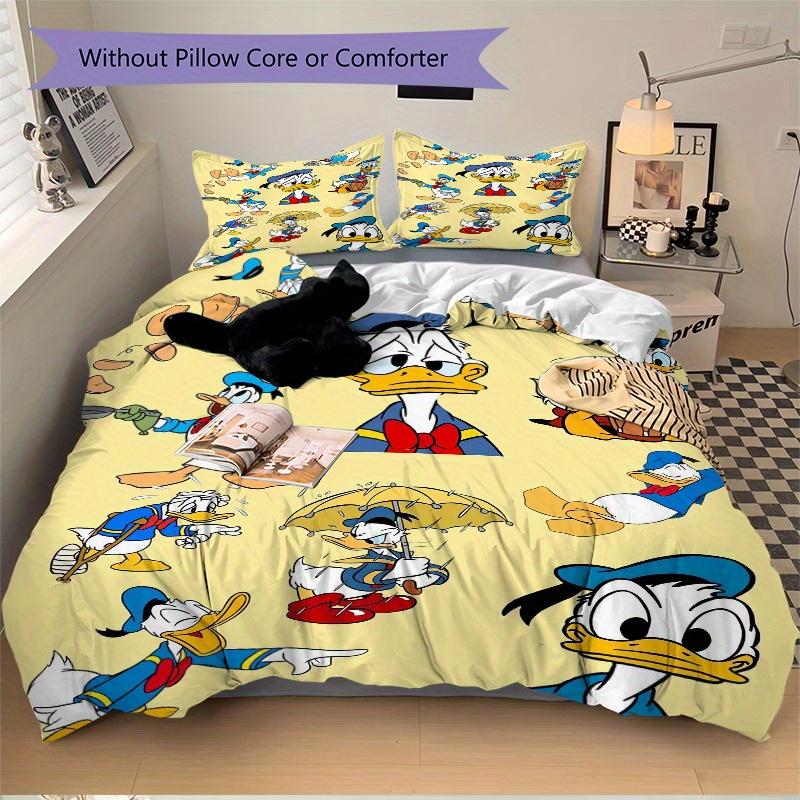 

3pcs Donald Duck Character Quilt Set Soft and Comfortable Bedroom, Guest Room and Dorm Decor Bedding Set W041 250x220cm
