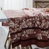 Plant Flower And Bird Tablecloth American Country Tablecloth Imitation Fabric Art Orange Printing Rectangle