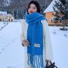 Fashion Women Thick Shawl Wraps Scarf Winter Warm Fashion Solid 80% wool Pashmina Scarves Long Tassel Hijab Stoles Soft Bufanda