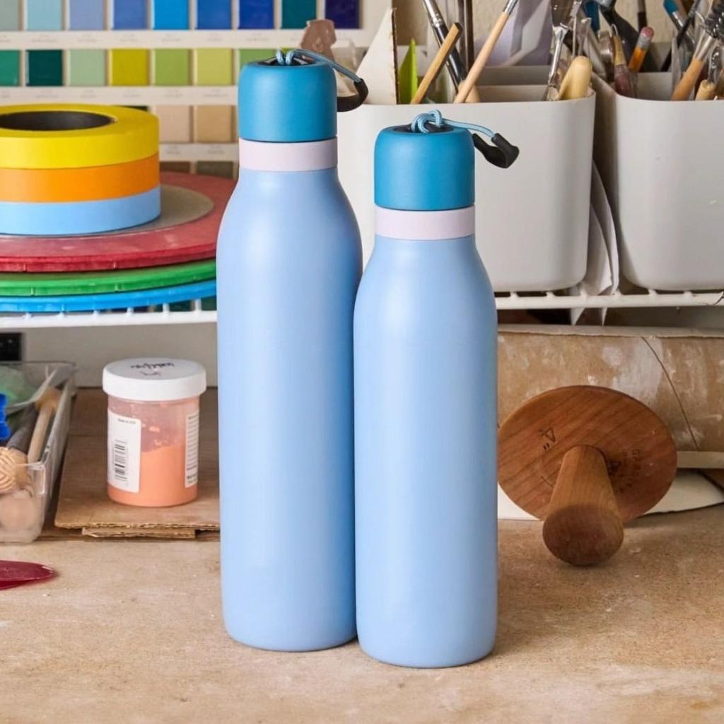 Simple and High-value Stainless Steel Thermos Cup Macaron Color Large-capacity Sports Kettle Outdoor Portable Cup