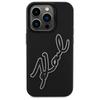 Karl Lagerfeld Klhcp15L3Drksdlk Iphone   15 Pro 6.1 Czarny/Black Hardcase 3D Rubber Signature