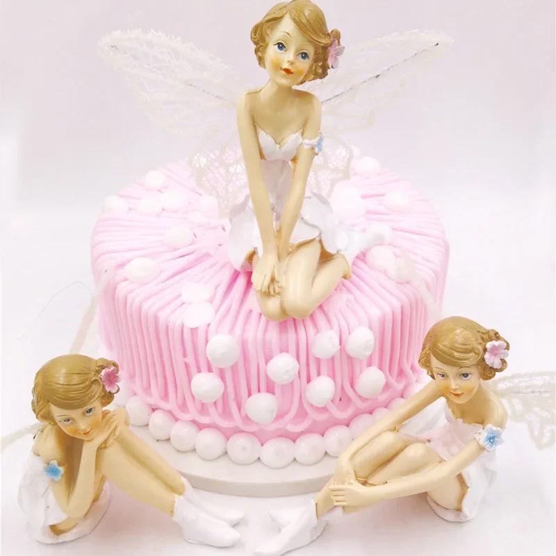 Elf Angels Decoration Figurines DIY Lovely Fairies Souvenirs Fairy Garden Wedding Home Gifts Car Cake Decor Desk Decoration