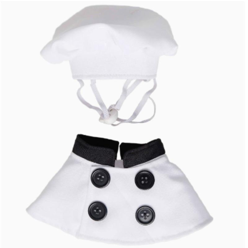 New Dog Chef Hat Costume Funny Kitchen Role Play Outfit Halloween Christmas Cosplay Clothes for Small Medium Dogs