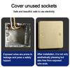 New 86 /120 Type Bottom Box Panel Stainless Steel Gold Silver Blank Panel Hole Wall Plug Board