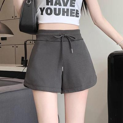 Women's American Style Elastic Waist Slimming Wide-Leg Summer Shorts for Petite Figures