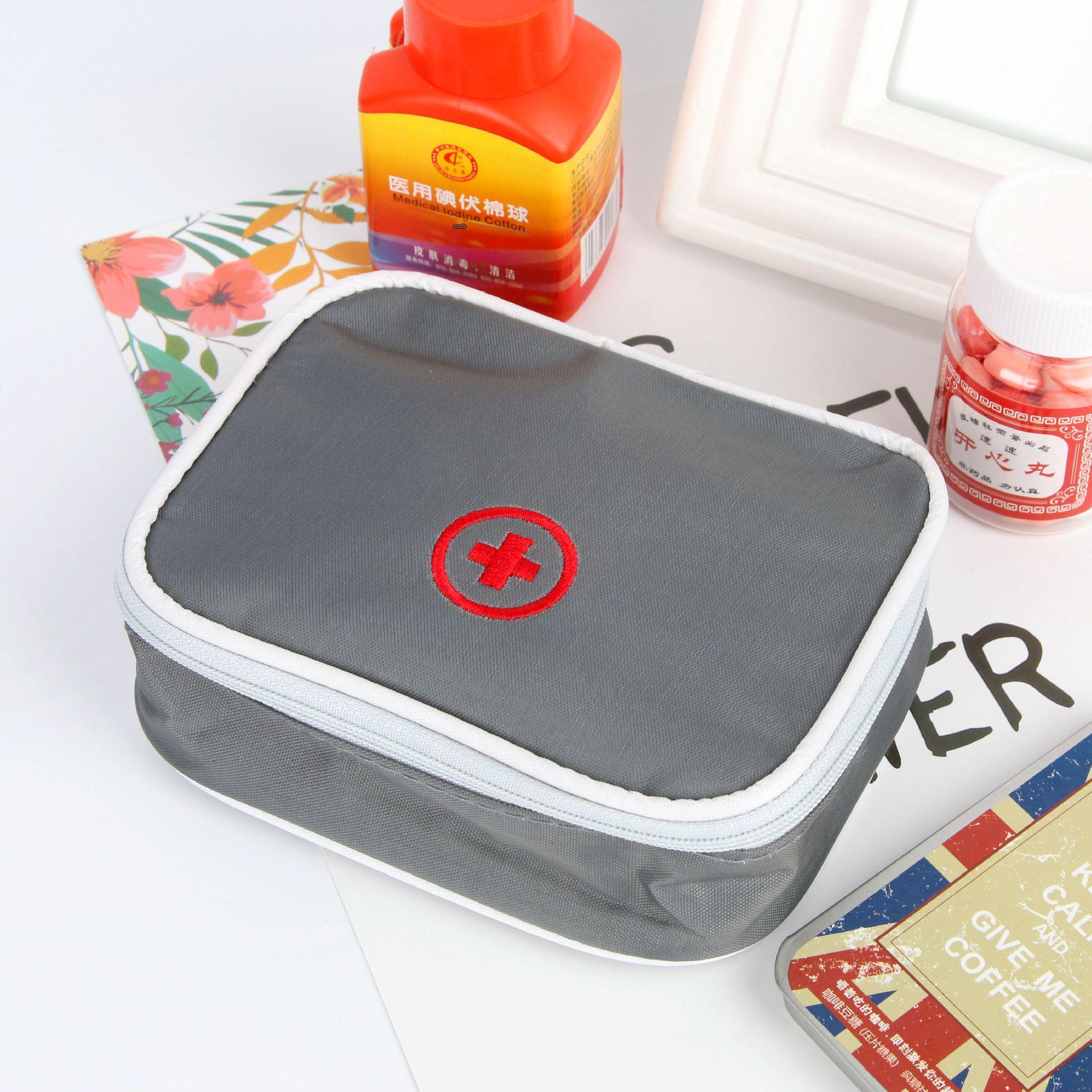 

Портативная милая аптечка в форме сердца и сумка для хранения лекарств серый