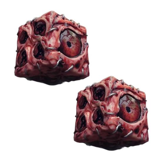 Eye of Fate Dice Resin Realistic Eyeballs Dice Collectable Spooky Pocket Dice Gift for RPGs Fans Dark Aesthetic Lovers