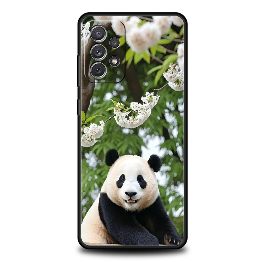 Fubao Panda Phone Case For Samsung Galaxy A55 A53 A51 A35 A33 A31 A25 A23 A21s A15 A13 A11 A41 A73 A71 A05s A03 S8 S9 Plus Cover