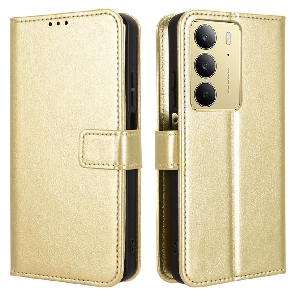 For Realme 14x 5G/C75 4G/V60 Pro 5G Case Crazy Horse Texture PU Leather Phone Wallet Cover