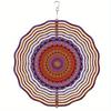 10 Inch Metal Wind Chime Outdoor Mandala Garden Decor with 360 Rotating Hook Wind Powered No Battery Art Gift for Patio Balcony