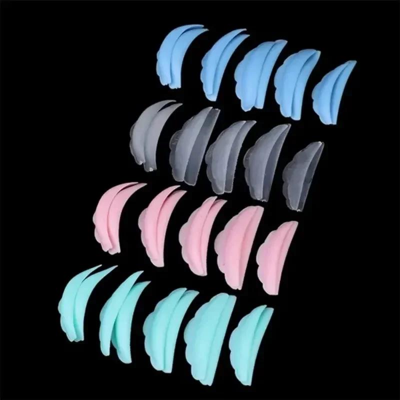 5 Pairs/set Silicone Eyelash Perm Pad Colorful Recycling Lashes Rods Shield Lifting Eyelash Curler Accessories Applicator Tools
