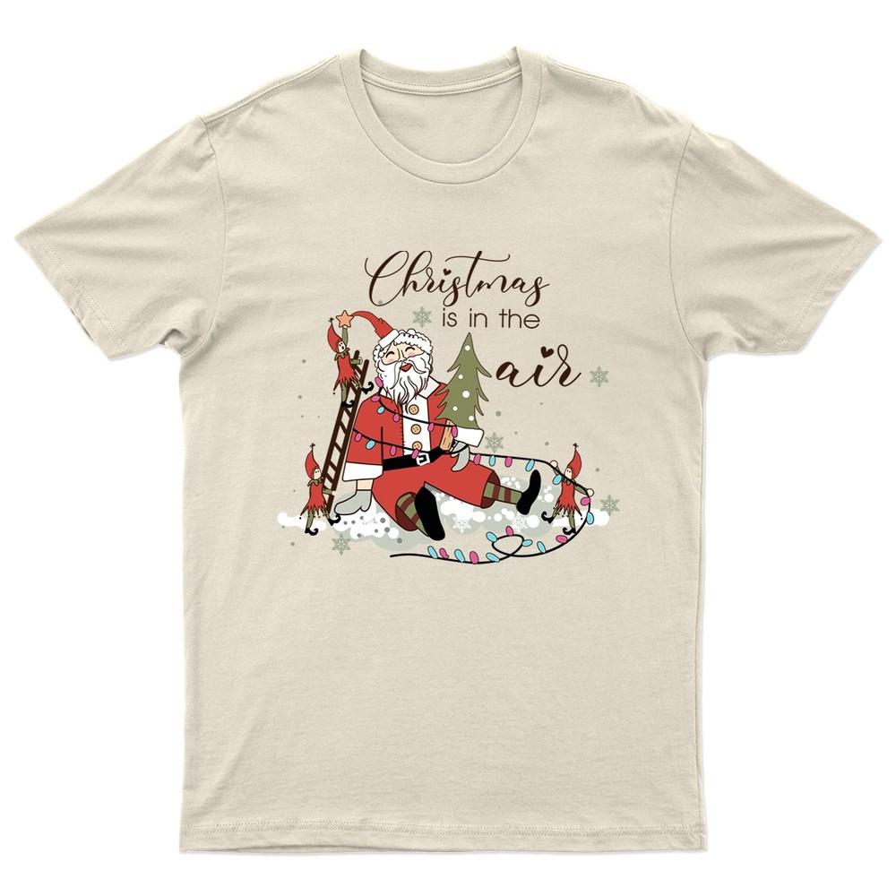Christmas Is In The TShirt Unisex Gift Retro Seasonal Funny Xmas Claus Santa b