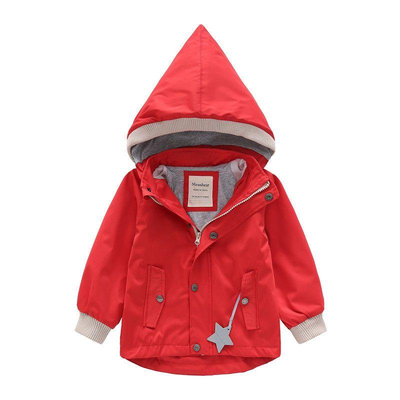 Children's Jacket Detachable Windproof and Rainproof Hat