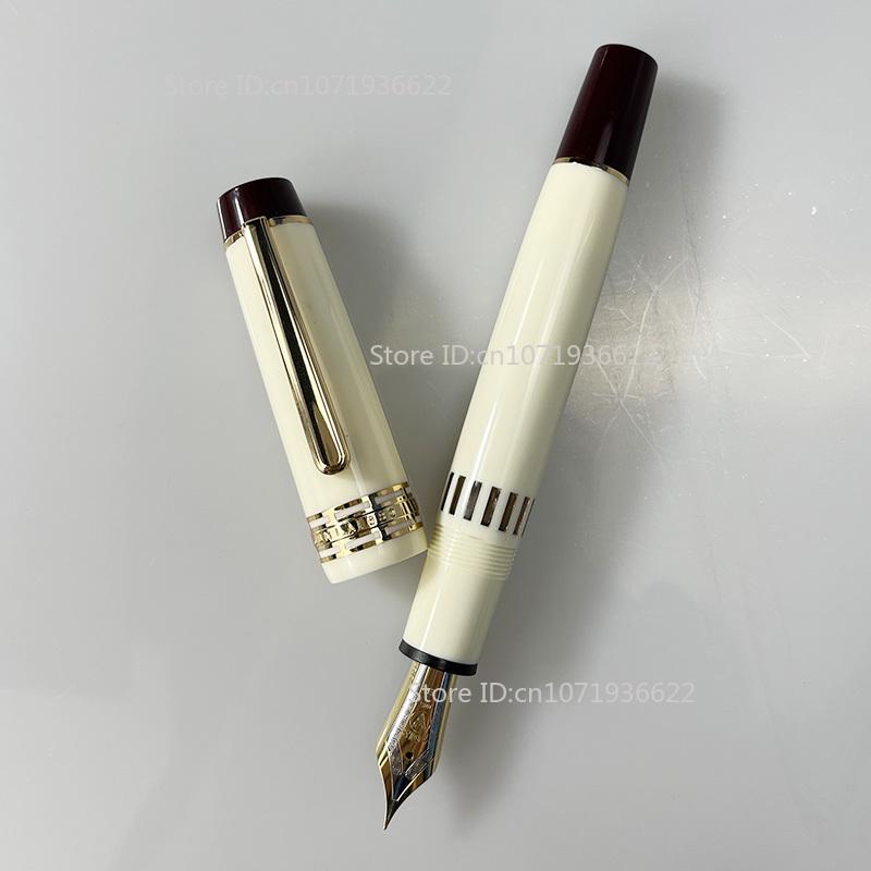 Limited White! WingSung 630 Large Resin Piston Fountain Pen N0.8 Iraurita EF/F/M Nib Gold Clip Business Student Writing Gift Pen