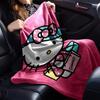 1 Stück Hello Kitty Sanrio Decke Leichte Flanelldecke für Sofa Bett Reise Camping Wohnzimmer Büro Couch Sessel