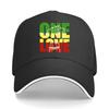 ONE LOVE Print  Adjustable Snapback Lightweight Hat for Outdoor Activities Sports and Fishing   Sandwich Baseball Cap