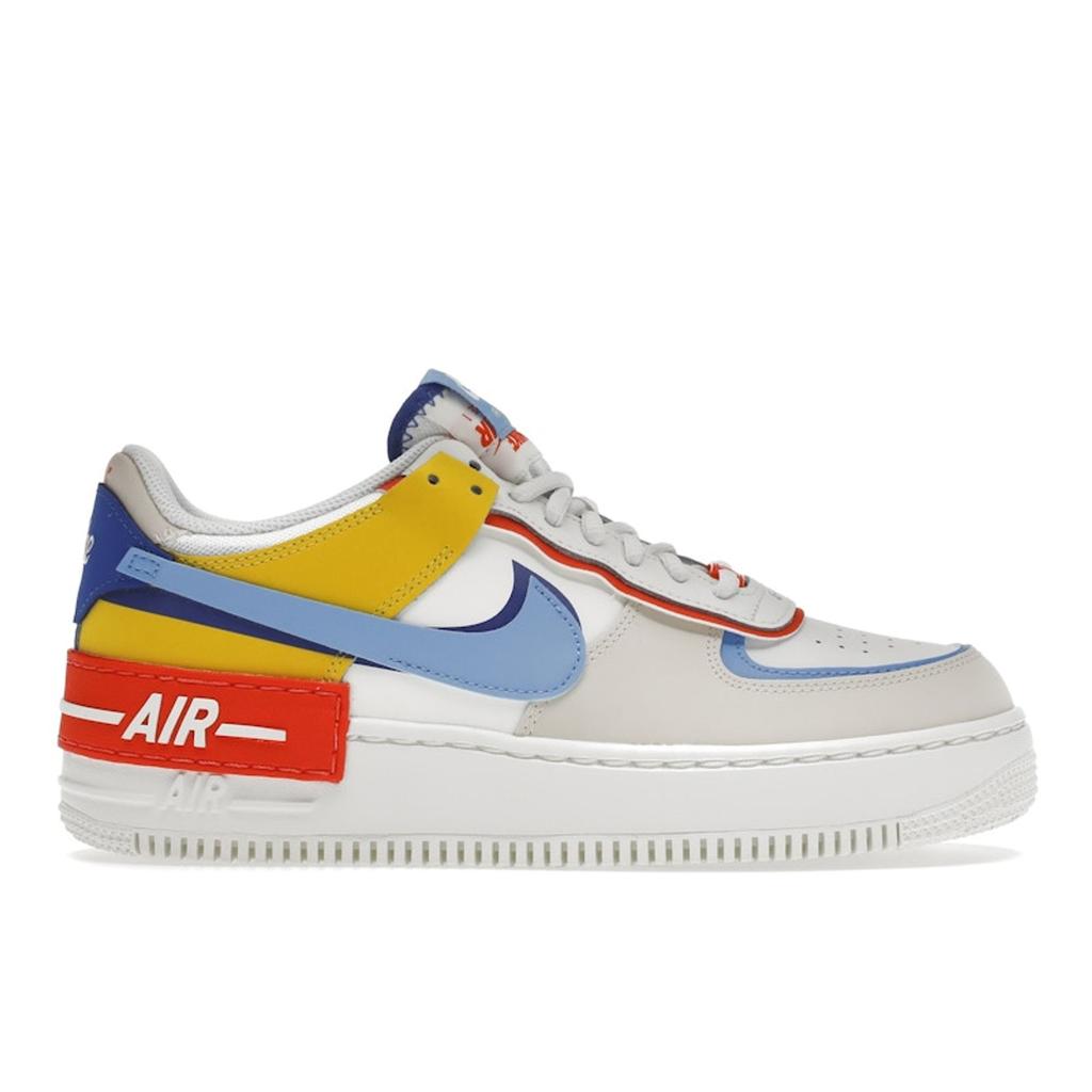 Nike Air Force 1 Shadow Sail Multi Women Sneakers White Game-Royal Rush-Orange CI0919-115