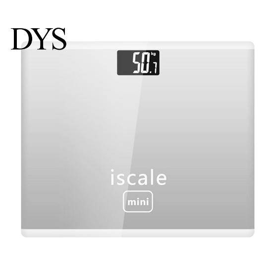 Mini Electronic Digital Weight Scale Tempered Glass LED Display Body Fat