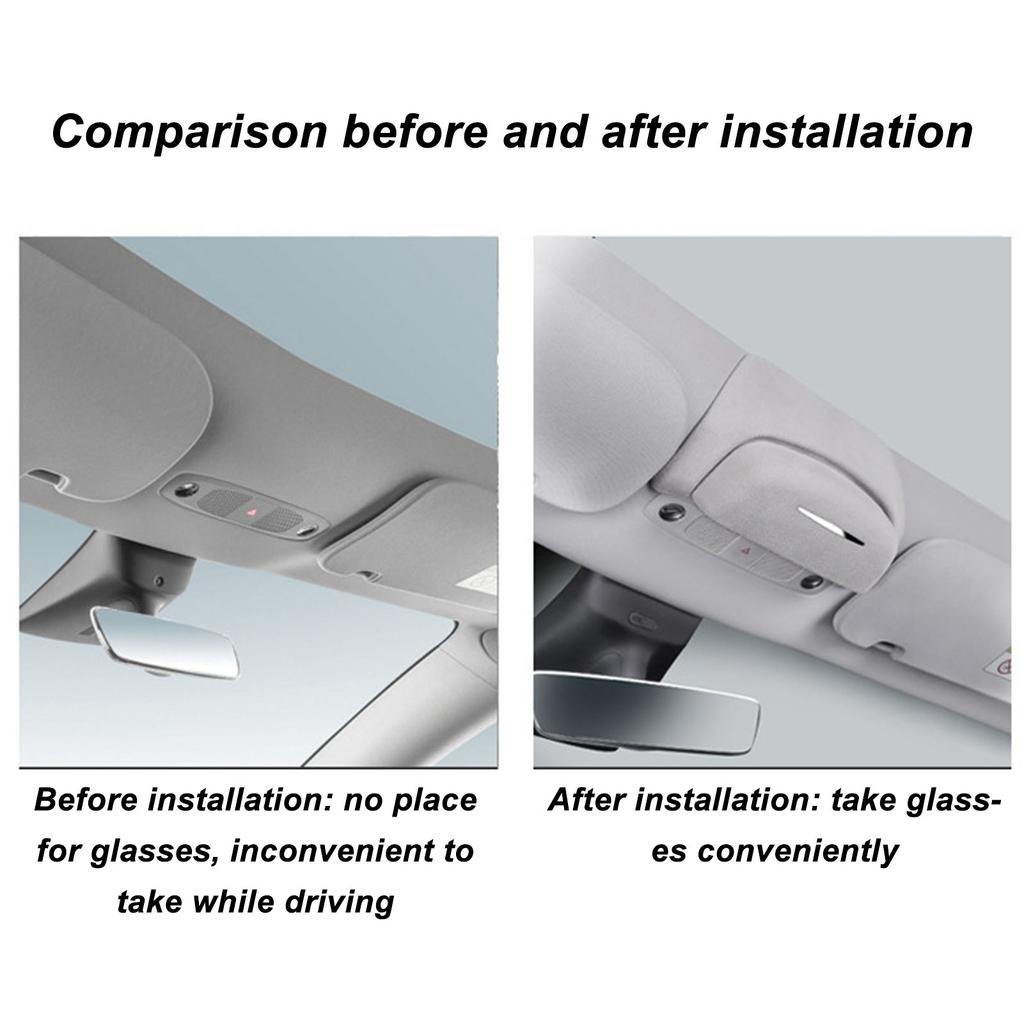 Car Glasses Holder Automobile Sunglassses Storage Case Replacement for Tesla Model 3 2017‑2023 ABS