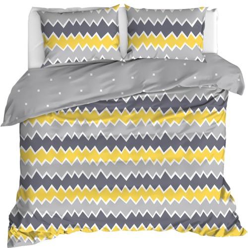 

Комплект пододеяльников Enlora из 100% натурального хлопка Double Zigros Yellow