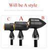 1Pair Motocycle Mini LED Classical Turn Signal Light Indicators Universal Amber