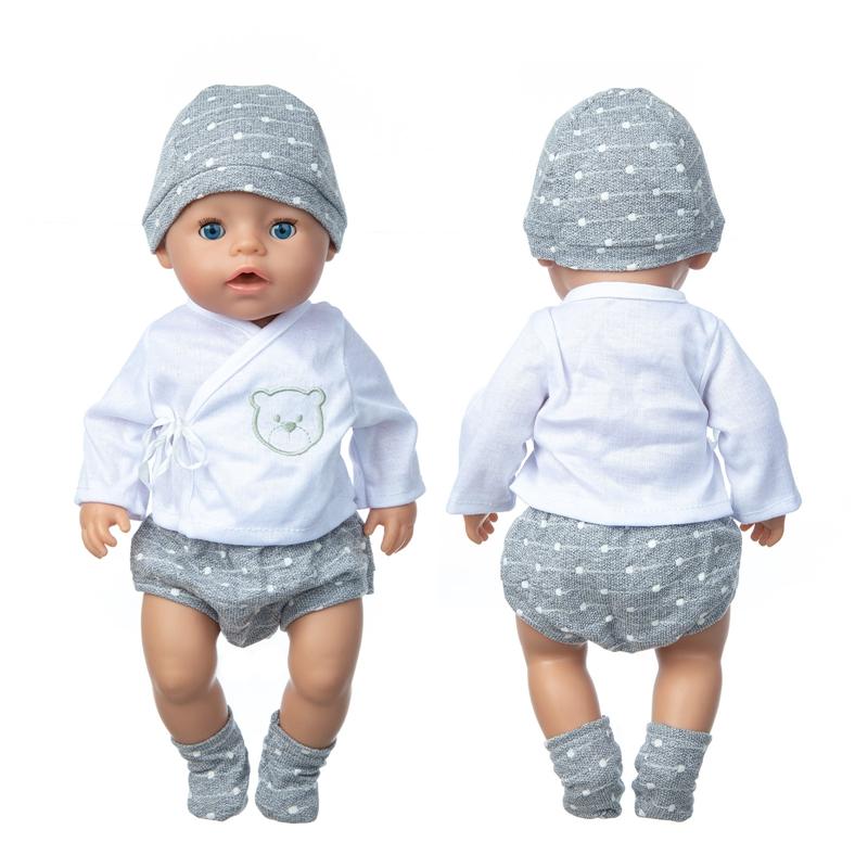 2023 winter New top suit For 17 Inch Baby Reborn Doll 43cm Baby Doll Clothes, doll accessory.