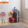 Estante de Chão para Armazenamento de Basquete e Prateleira de Brinquedos para Equipamentos Esportivos e Tapetes de Yoga
