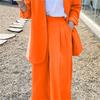 Korean Style 2025 Loose Casual Padded Shoulder Suit Jacket - Multiple Colors