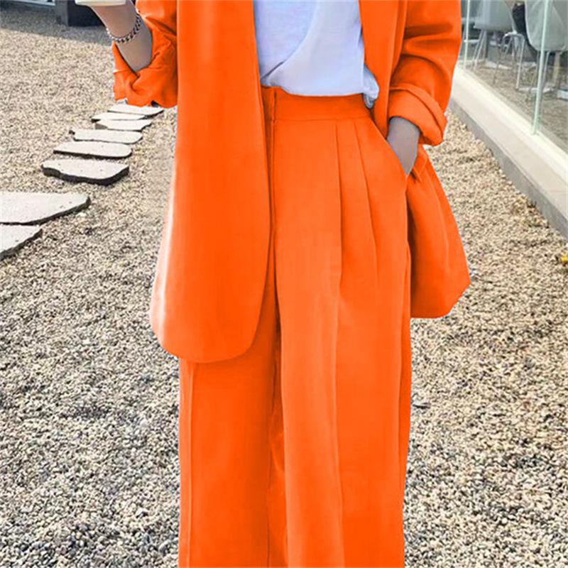 Korean Style 2025 Loose Casual Padded Shoulder Suit Jacket - Multiple Colors