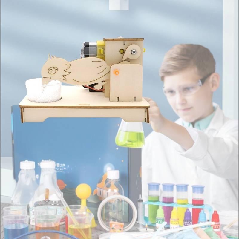 Anpassbares Holz-Hühner-Picken-Körner Wissenschaftsspielzeug für Kinder Steam-Kurs