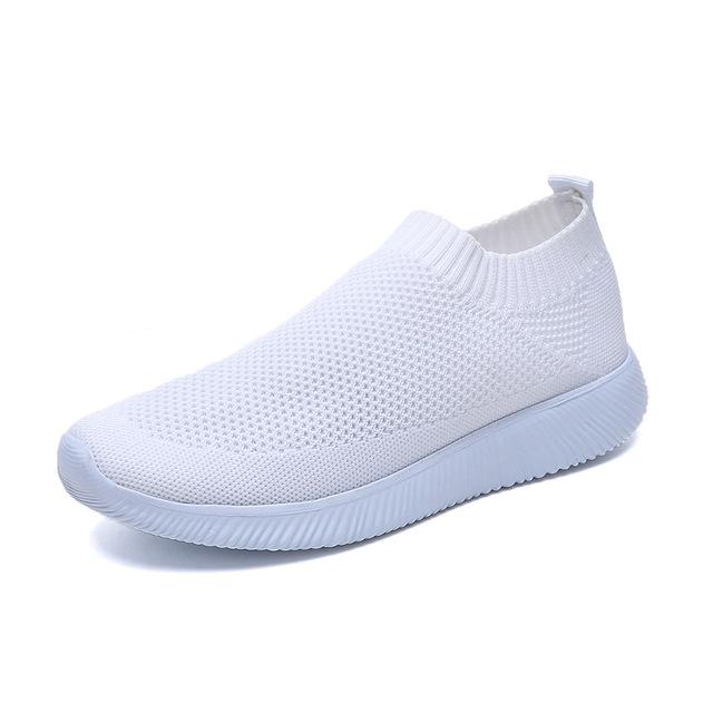 Women Flat Slip On White Shoes Woman Lightweight White Sneakers Summer Autumn Casual Chaussures Femme Basket Flats Shoes