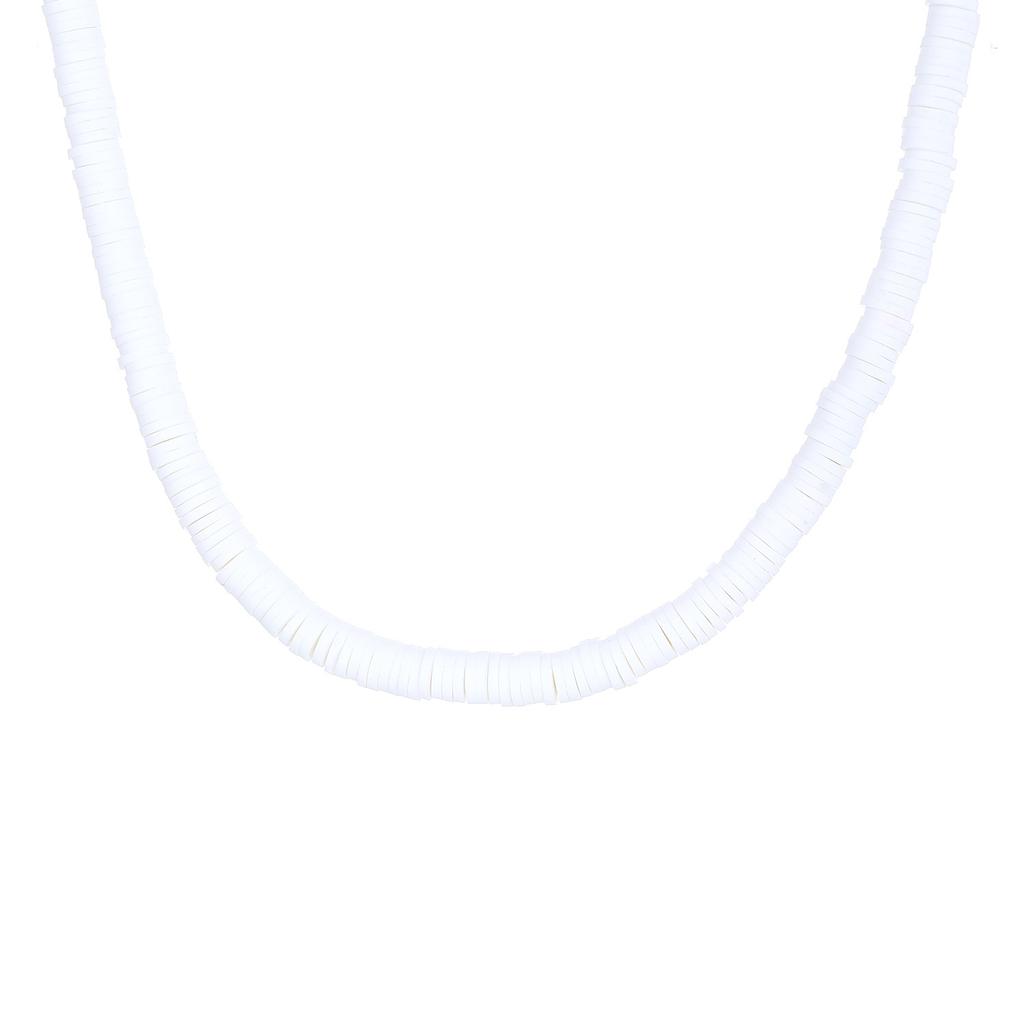 Bohemian 2026 Men's Necklace Niche Design Personalized Color Splicing Soft Pottery Disc Clavicle Chain Women