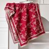 Scarf Women'S Winter Flowers Versatile Premium Feeling Imitation Cashmere Tassel Letter Large Shawl Trend Warm Scarf