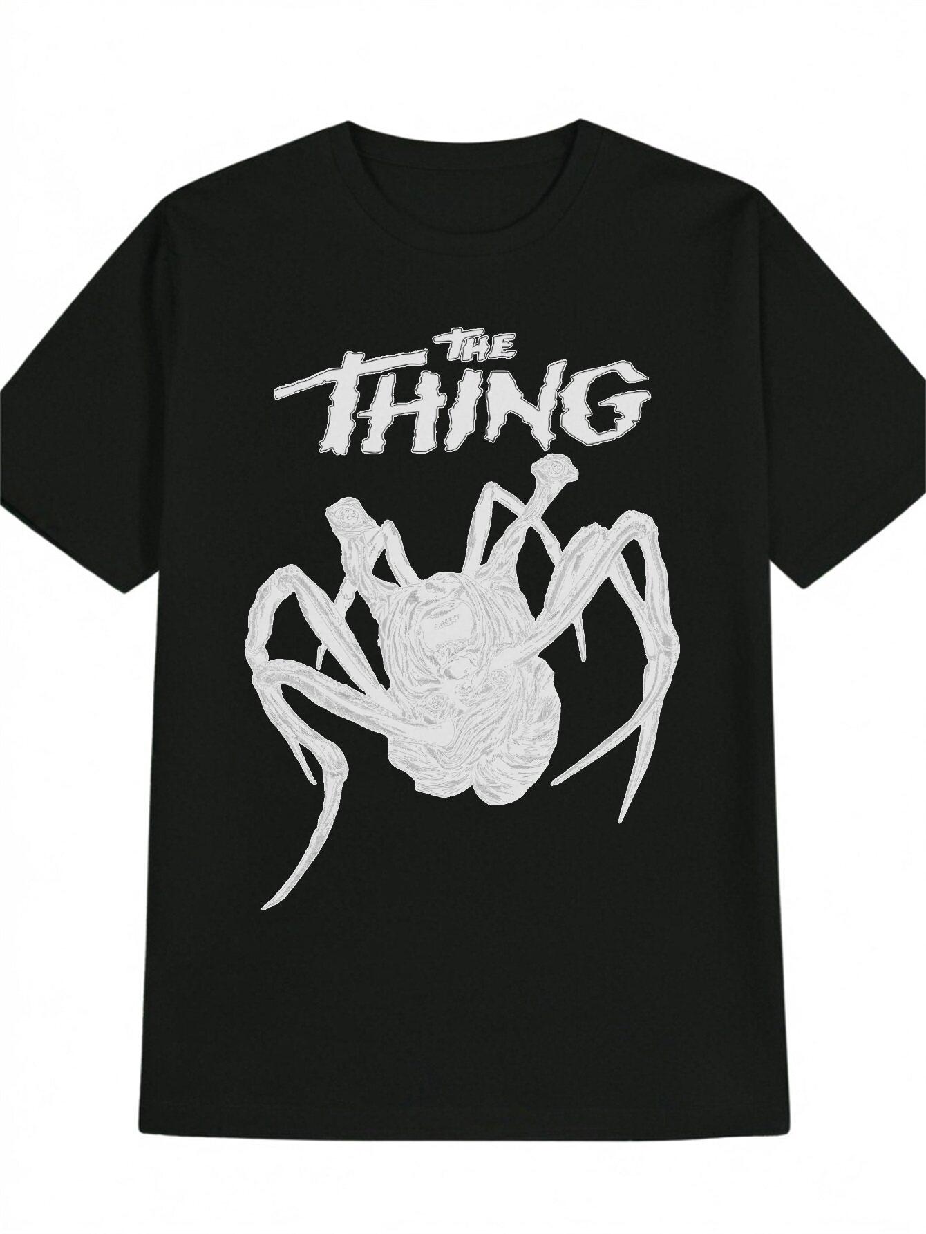 

Casual Spider Graphic T-shirt - The Thing Print XXXXL
