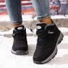 Women's Waterproof Plush Snow Boots - Non-Slip, Wide Fit with Velcro