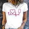 Women's Nurse Element Print T-Shirt - Casual Short Sleeve Summer Top for Comfortable and Stylish Wear Graphic Print T-Shirts