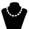 Salircon Elegant Baroque Imitation Pearl Beaded Choker Necklace Fashion Romantic Clavicle Necklace Charm Wedding Women's Jewelry