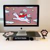 Luminous Cat Paw Acrylic Monitor Riser & Storage Shelf