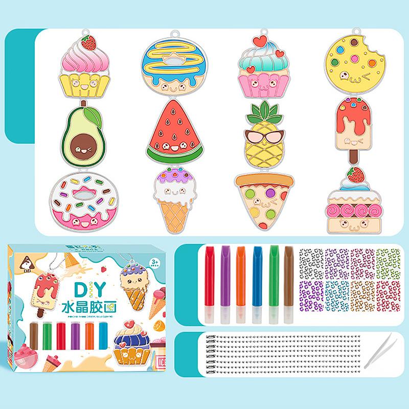 Kein Backen Kleber Malerei Luftgetrocknete Kinder Diy Fenster Glasmalerei Farben Machen Schlüsselring Aufkleber