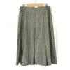 Burberrys A-Line Pleated Knee-Length Skirt 15BR Beige Vintage 80s-90s Japan(USED)