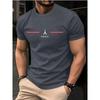 Loose Casual Comfortable Short Sleeve T-Shirt Letter Printing Sports Crew Neck T-Shirt Men's Top