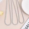 925Sterling Silver Necklace Zircon Chain Necklace Women Fashion Simple Engagement Wedding Charm Jewelry 2MM/4MM 40-50CM